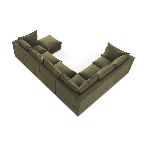 Narożnik (lewostronny/w kształcie litery U) w kolorze khaki Manao – Makamii-image-3