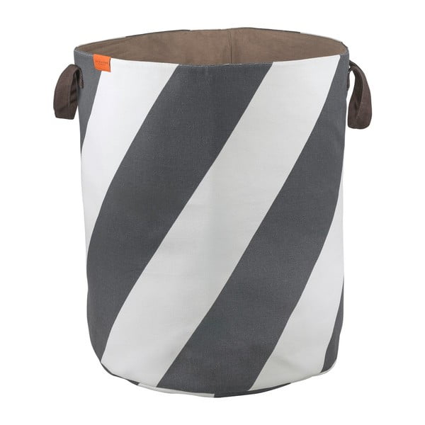 Szaro-kremowy tekstylny kosz na pranie 5 l Diagonal – Mette Ditmer Denmark-image-2