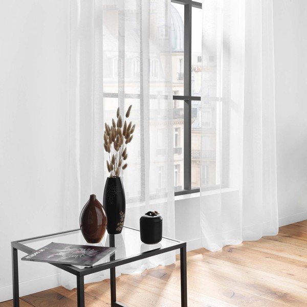 Biała firanka z woalu 140x240 cm Lissea – douceur d'intérieur-image-2