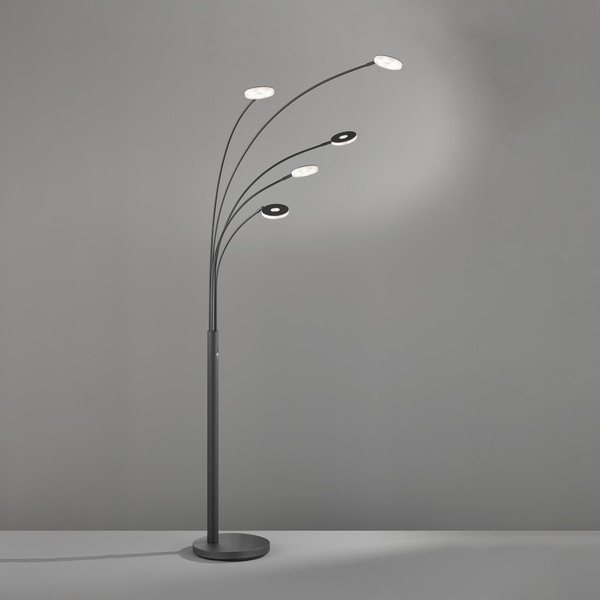 Czarna lampa stojąca LED ze ściemniaczem (wysokość 225 cm) Dent – Fischer & Honsel-image-1