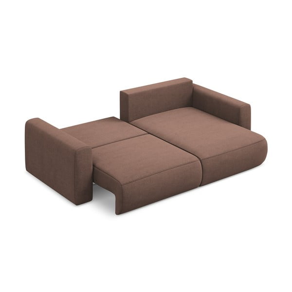 Różowy rozkładany/ze schowkiem narożnik (prawostronny/z szezlongiem) Kapua – Makamii-image-3