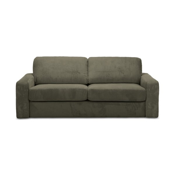Sztruksowa rozkładana sofa w kolorze khaki 195 cm Nona – Makamii