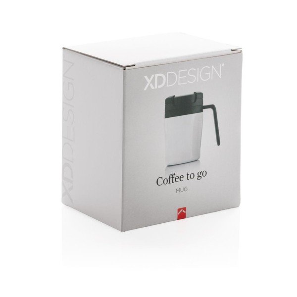 Biały kubek termiczny z uchem XD Design Coffee to Go, 160 ml-image-4