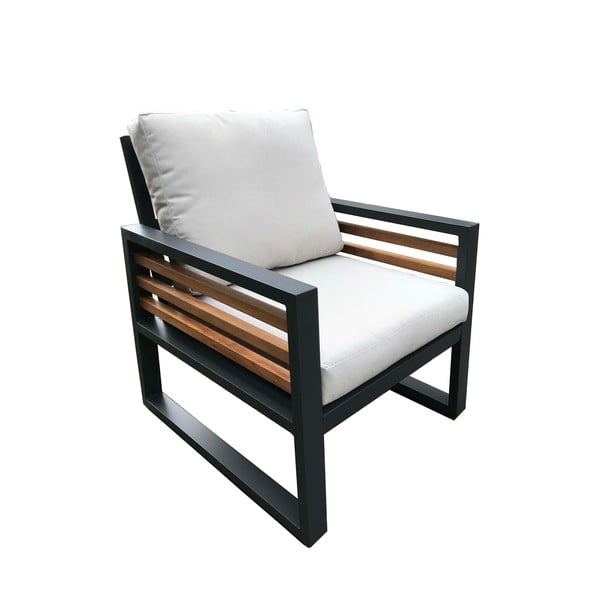 Szary aluminiowy zestaw mebli ogrodowych dla 5 osób Colmar – Rojaplast-image-2