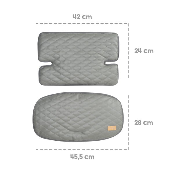 Szarobrązowa wkładka do krzesełka do karmienia Luxe – Roba-image-4