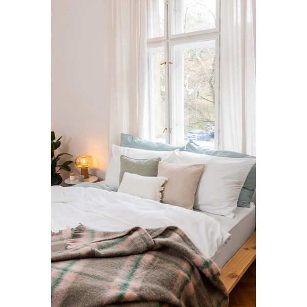 Biała pościel dwuosobowa z mikrosatyny 200x200 cm Basic – Bonami Essentials-image-3