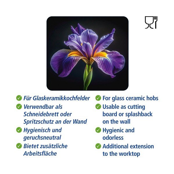 Płyta ochronna na ścianę przy kuchence ze szkła hartowanego 50x56 cm Iris – Wenko-image-4