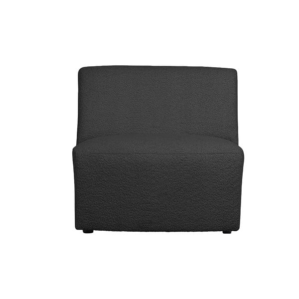 Antracytowy moduł sofy z materiału bouclé (moduł środkowy) Coco  – WOOOD-image-1
