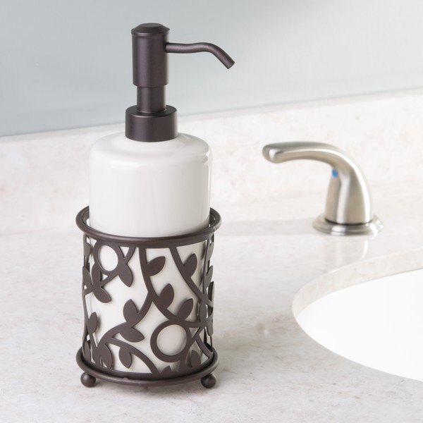 Dozownik do mydła w kolorze brązu iDesign Vine, 384 ml-image-2