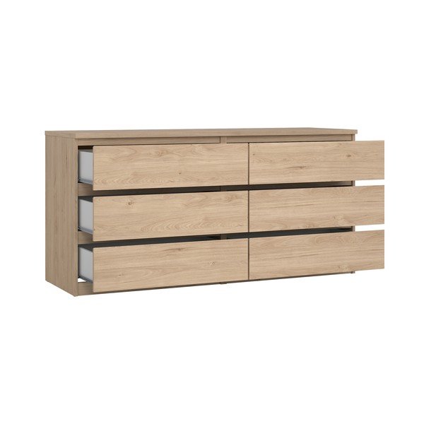 Komoda w dekorze dębu w naturalnym kolorze 154x76x50 cm Naia – Tvilum-image-2