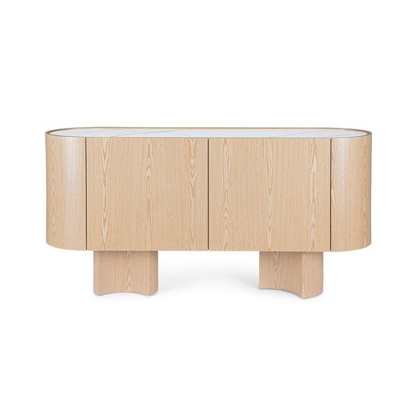 Komoda w dekorze dębu w jasnym naturalnym kolorze 160x80,5x45,5 cm Otilia – Bizzotto-image-1