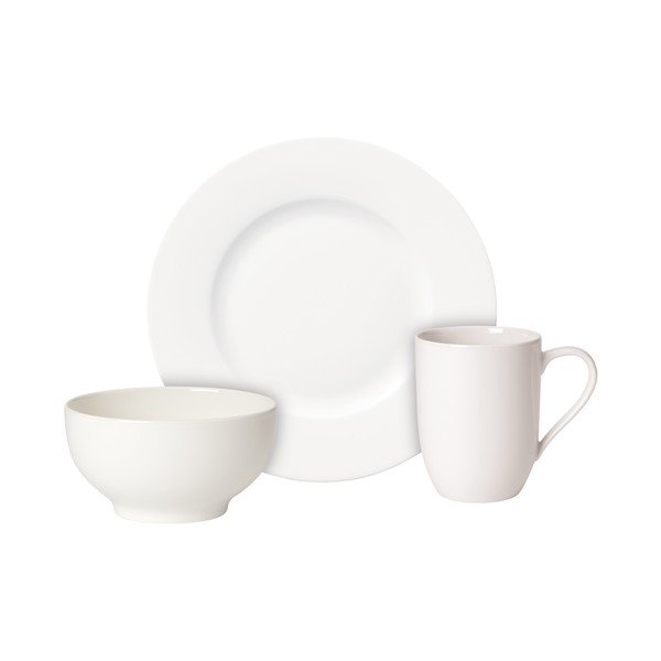 Porcelanowy zestaw śniadaniowy miski, talerza i kubka Villeroy & Boch For Me