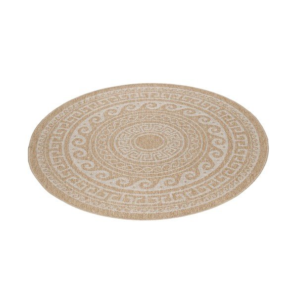 Beżowy okrągły dywan odpowiedni na zewnątrz ø 200 cm Comilla – Ayyildiz Carpets-image-2