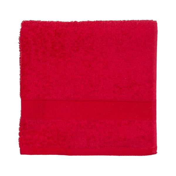 Czerwony ręcznik frotte Walra Frottier, 50x100 cm