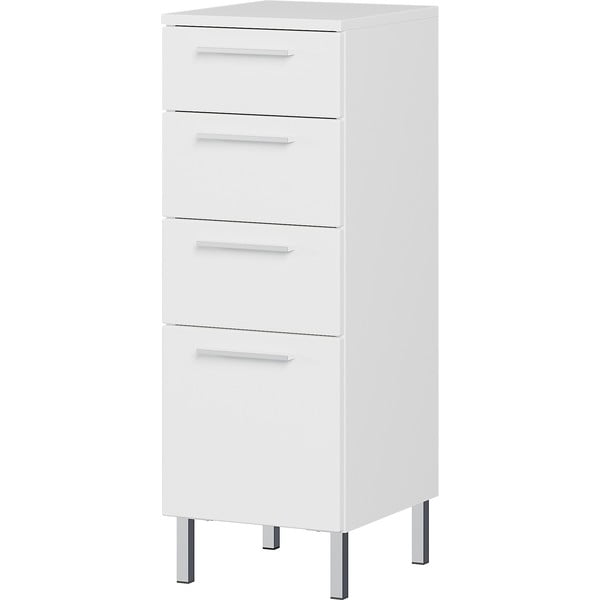 Biała niska szafka łazienkowa 30x86 cm Arvada – Germania-image-1