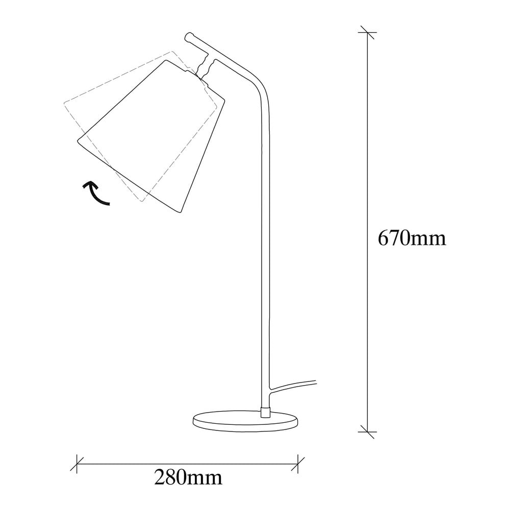 Czarna lampa stołowa z tekstylnym kloszem (wysokość 67 cm) Salihini – Opviq lights (zdjęcie 6)