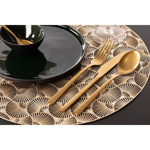 Mata stołowa w kolorze złota Tiseco Home Studio, ⌀ 38 cm-image-1