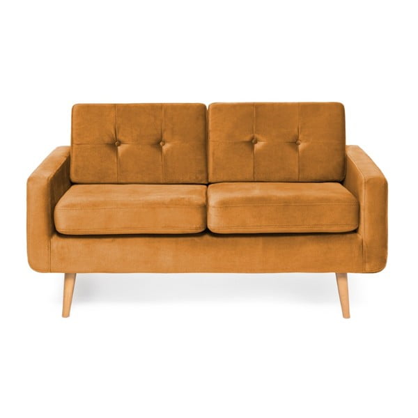 Musztardowa sofa Vivonita Ina Trend, 143 cm