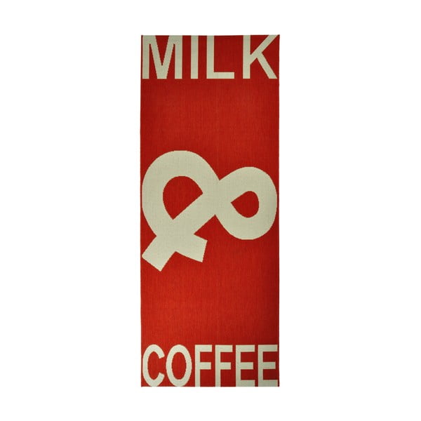 Dywan kuchenny Milk&Coffee 80x200 cm, czerwony