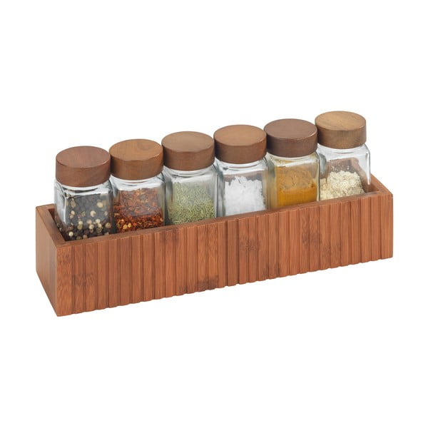 Samoprzylepny bambusowy organizer na przyprawy Mera – Wenko-image-1