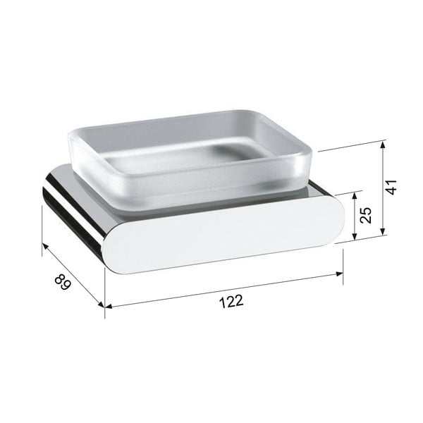 Biała szklana mydelniczka ścienna Flori – Sapho-image-1