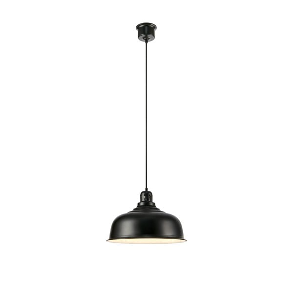 Czarna lampa wisząca z metalowym kloszem 37x37 cm Port – Markslöjd