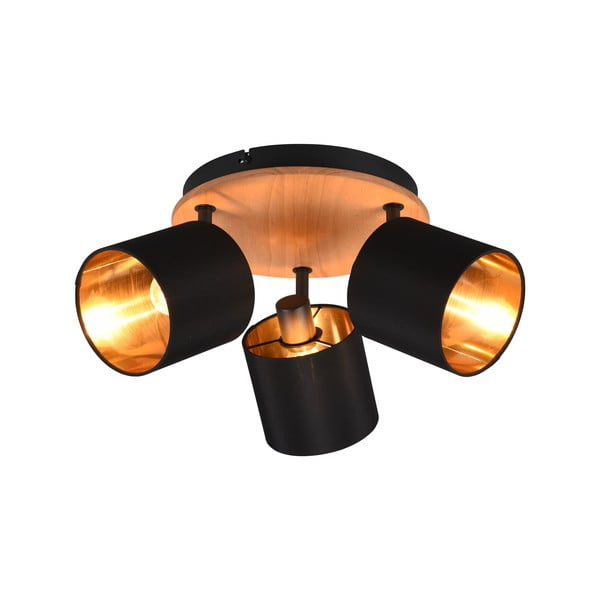 Czarno-naturalna lampa punktowa ø 12 cm Tommy – Reality-image-2