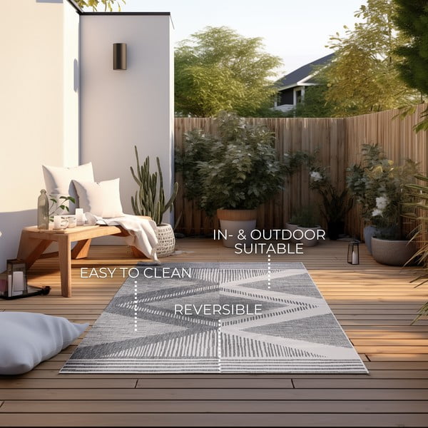 Szaro-kremowy dywan odpowiedni na zewnątrz 80x150 cm Gemini – Elle Decoration-image-4