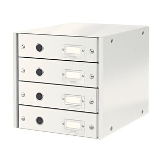 Biały pojemnik z 4 szufladami Click&Store – Leitz