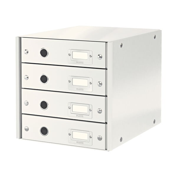 Biały pojemnik z 4 szufladami Click&Store – Leitz