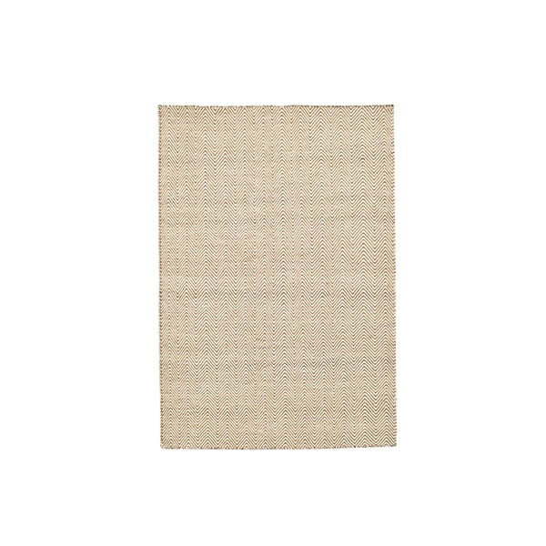 Dywan ręcznie tkany Brown and White Kilim, 155x215 cm