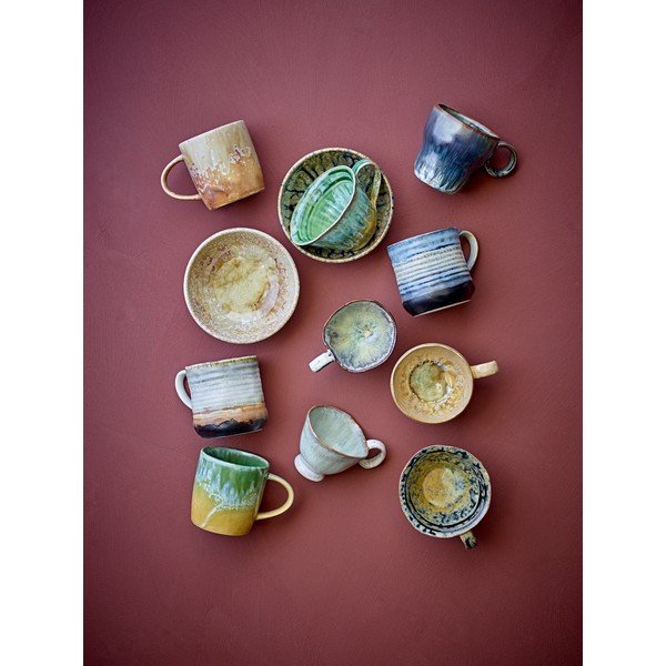 Niebieskie kamionkowe kubki zestaw 4 szt. 380 ml Deana – Bloomingville-image-4