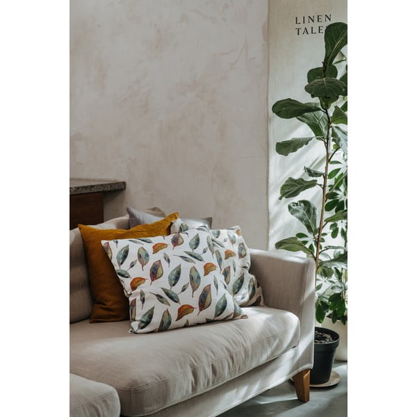 Lniana poszewka na poduszkę 50x50 cm Golden Fall – Linen Tales-image-1