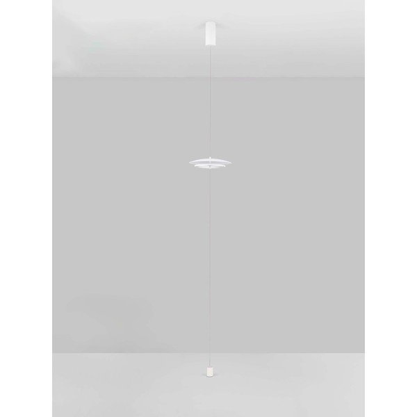 Aluminiowa lampa stojąca LED ze ściemniaczem w matowym białym kolorze (wysokość 330 cm) Olos – Nova Luce-image-4