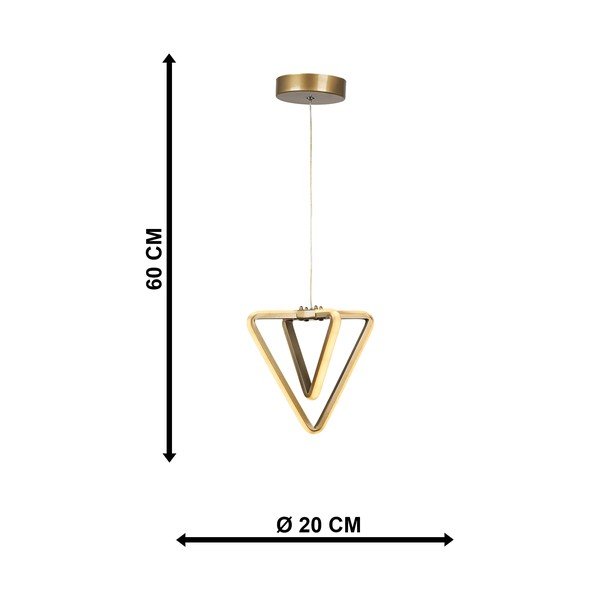 Metalowa lampa wisząca LED w kolorze brązu ø 20 cm Baris – Squid Lighting-image-4