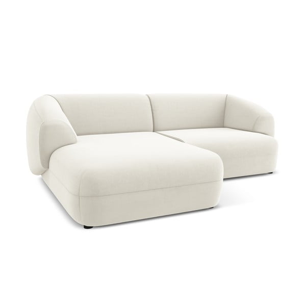 Biały aksamitny narożnik (lewostronny) Moana – Makamii-image-3