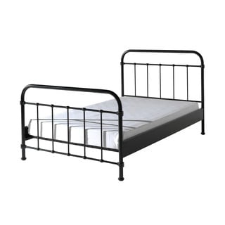 Czarne metalowe łóżko dziecięce Vipack New York, 120x200 cm