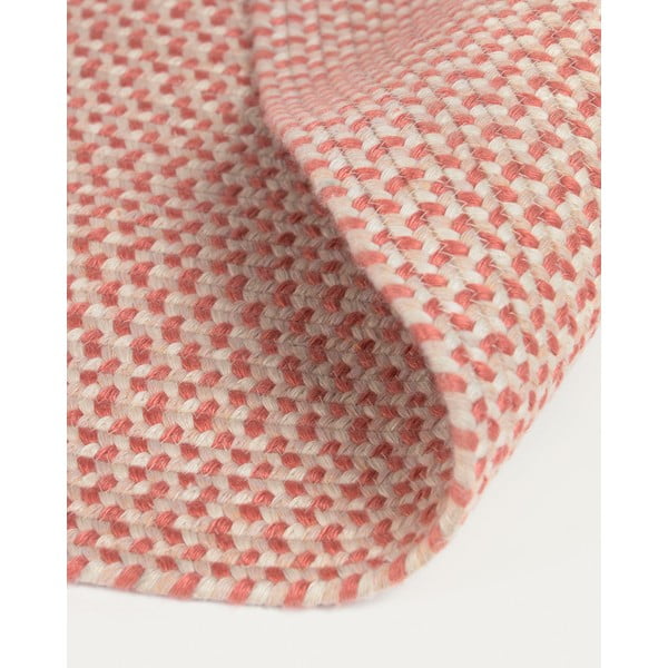 Różowy okrągły dywan odpowiedni na zewnątrz z włókien z recyklingu ø 150 cm Rodhe – Kave Home-image-4