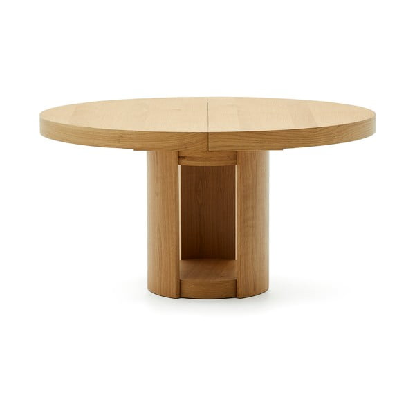 Okrągły rozkładany stół z dodatkowym blatem w dekorze dębu ø 150 cm Artis – Kave Home-image-4