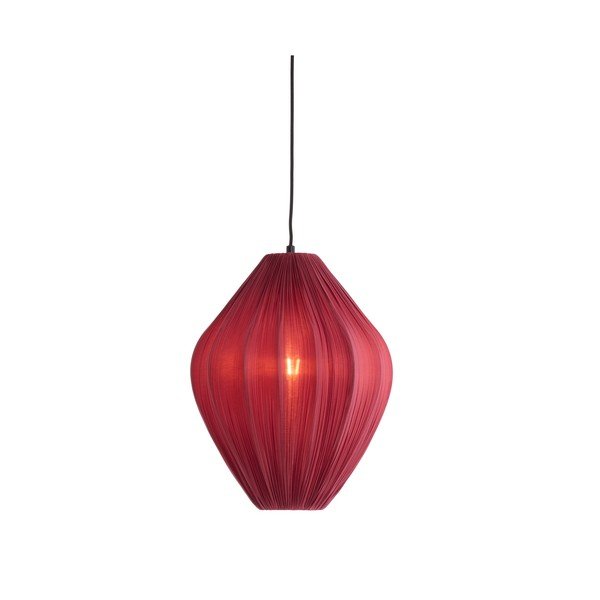 Bordowa lampa wisząca z tekstylnym kloszem ø 12 cm Verita – Light & Living-image-2