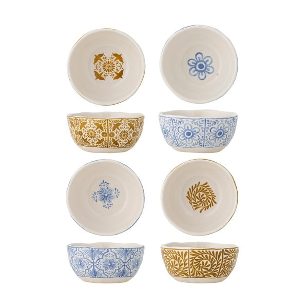 Niebieskio-pomarańczowe kamionkowe miski zestaw 4 szt. 200 ml Milton – Bloomingville-image-2