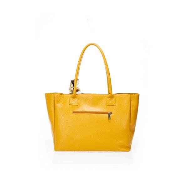 Żółta skórzana torebka Giorgio Costa Nina-image-1