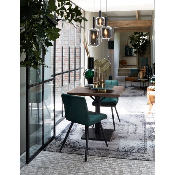 Szara lampa sufitowa z szklanym kloszem ø 21 cm Lekar – Light & Living-image-4