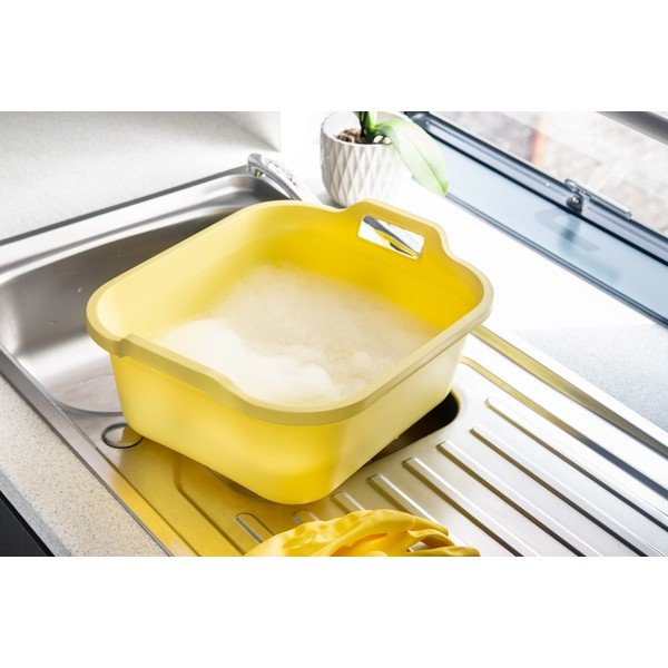 Żółta miska z uchwytami Addis Signature, 10 l-image-1