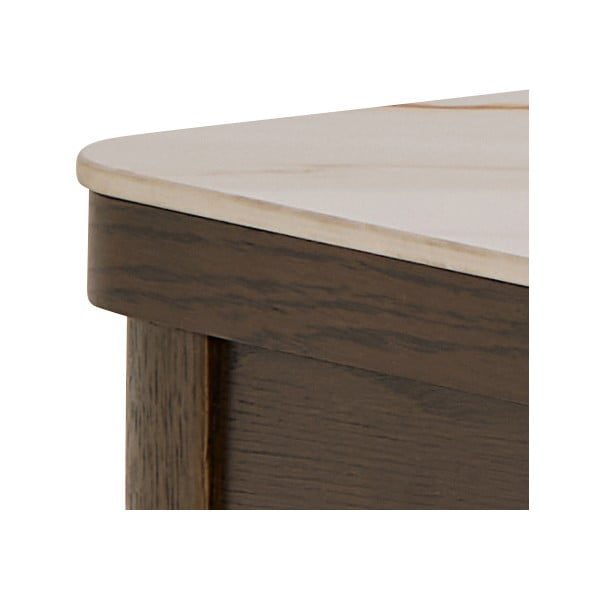 Beżowo-ciemnobrązowa konsola z ceramicznym blatem 40x100 cm Southampton – Actona-image-4