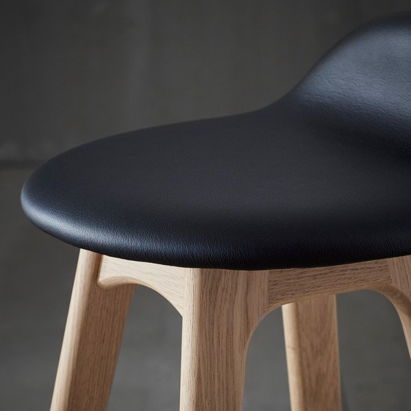 Skórzany hoker obrotowy 86 cm Buck – Hammel Furniture-image-1
