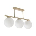 Lampa sufitowa w biało-złotym kolorze ze szklanym kloszem ø 14 cm Mahala – Kave Home