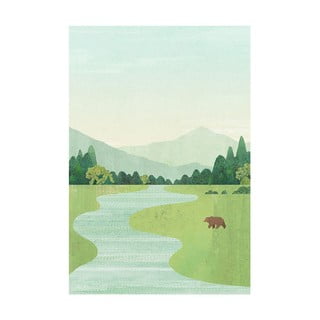 Plakat 30x40 cm Bear in the Meadow – Travelposter
