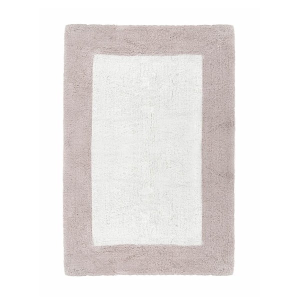 Beżowo-biały bawełniany dywanik łazienkowy Asos, 60x90 cm