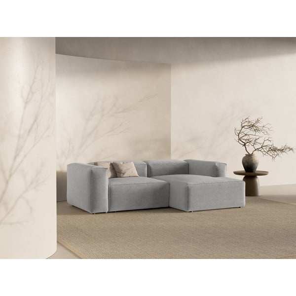 Jasnoszary narożnik (prawostronny/z szezlongiem) Bergamo – Cosmopolitan Design-image-1